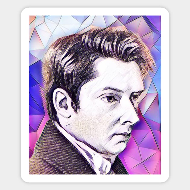 William Hazlitt Pink Portrait | William Hazlitt Artwork 8 Sticker by JustLit